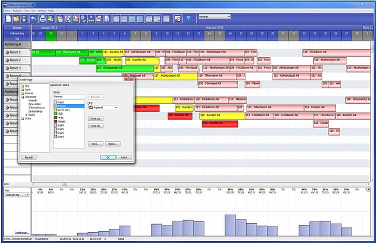 Planningtool EQ Plan - grafische planner voor Jeeves ERP