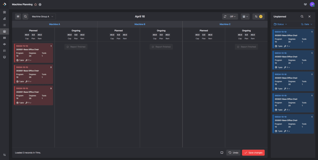 Productieplanning - machinesplanning